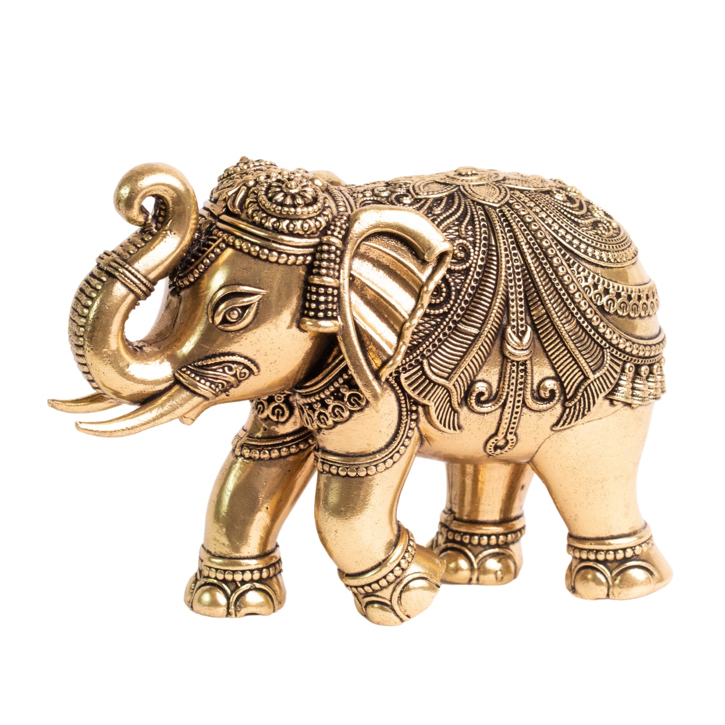 TrunkUp Elephant Brass Murti With Gift Box