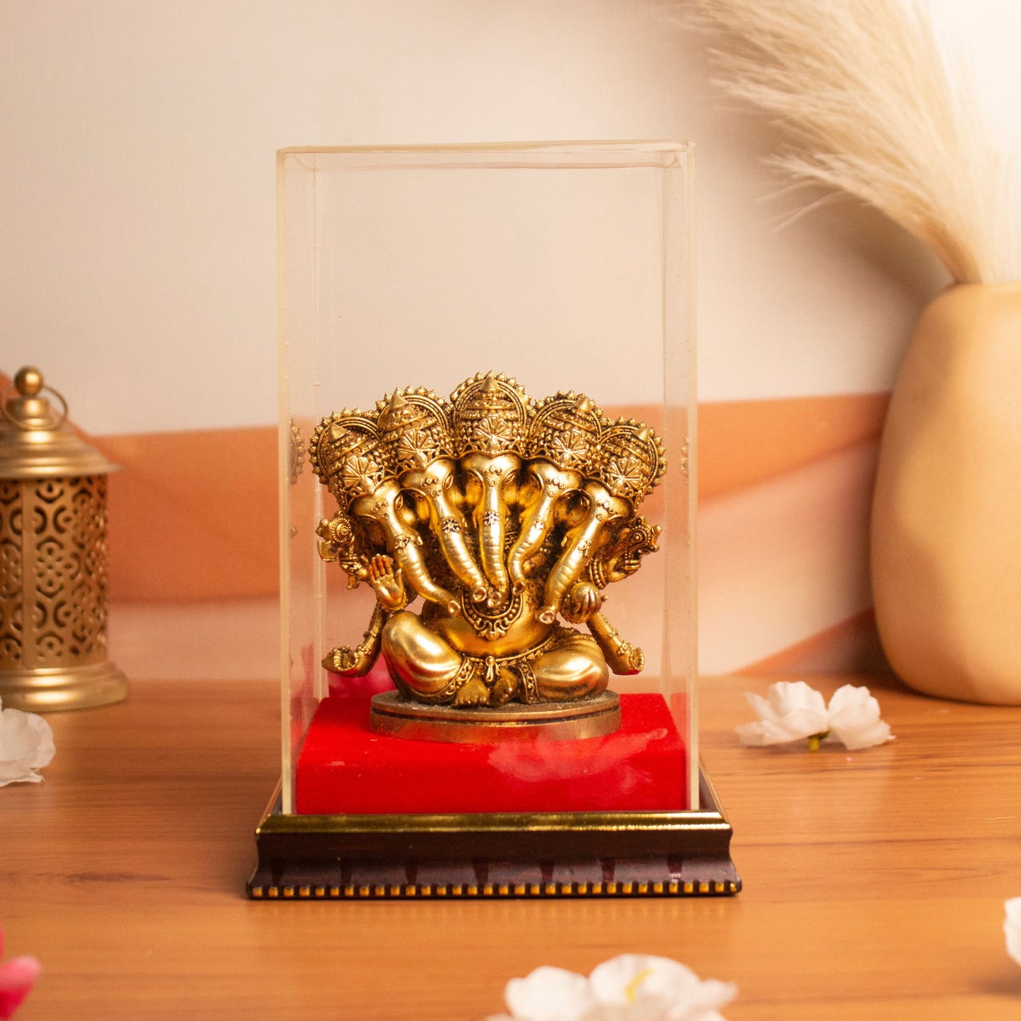 Panchmukhi Lord Ganesha Brass Murti