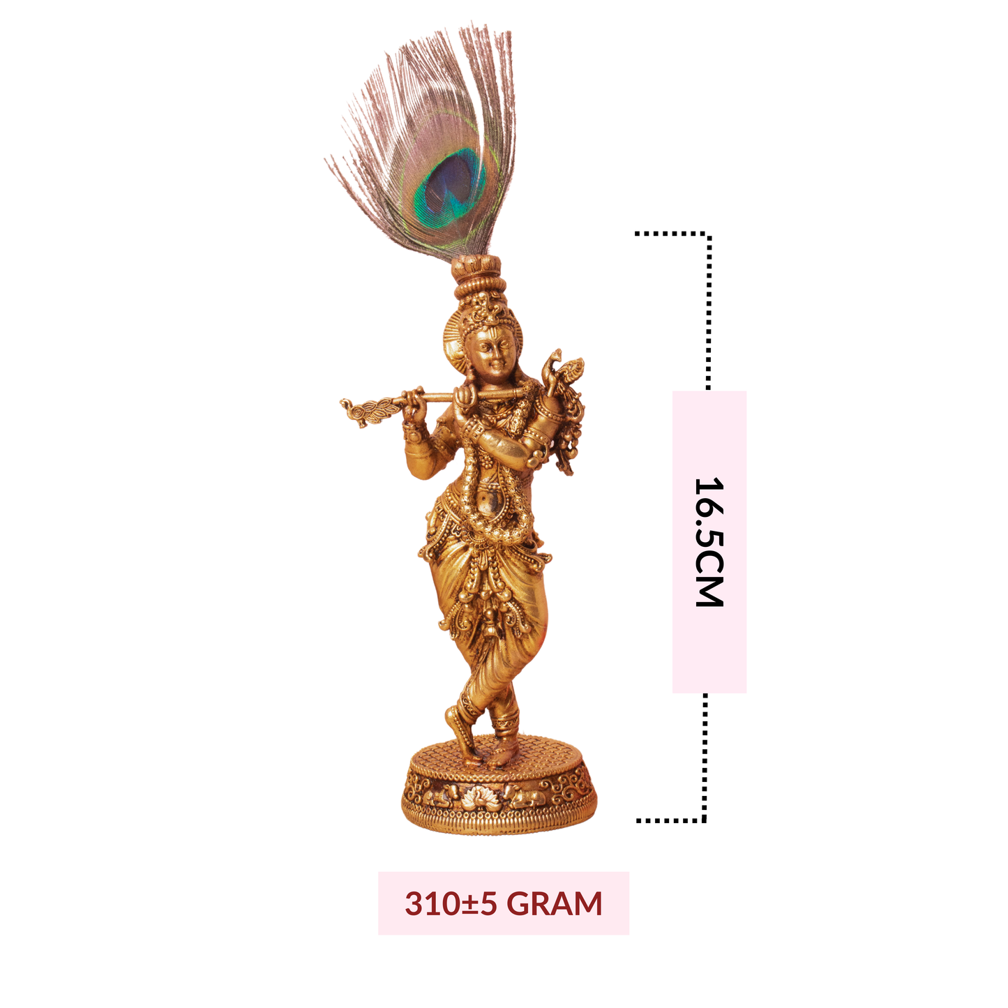 Lord Shri Krishna Brass Murti With Gift Box