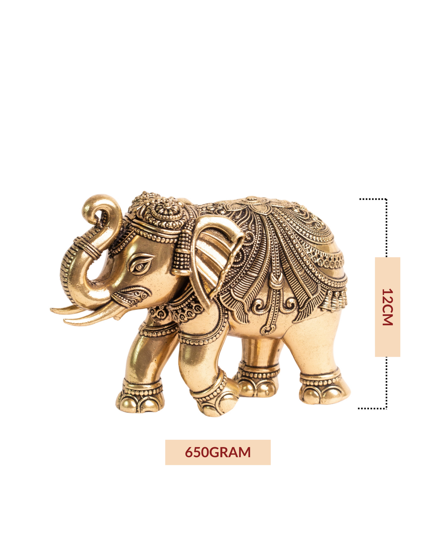 TrunkUp Elephant Brass Murti With Gift Box