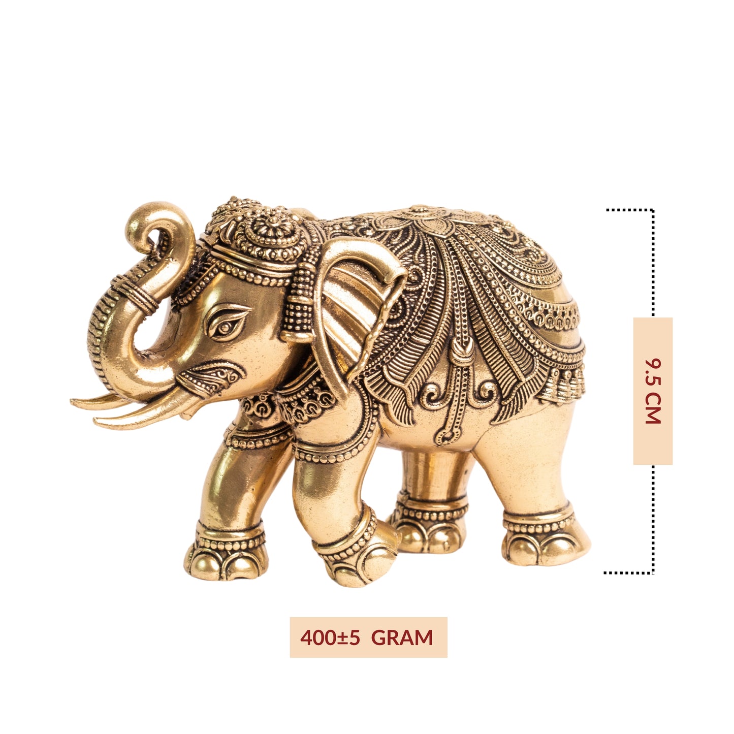 TrunkUp Elephant Brass Murti With Gift Box