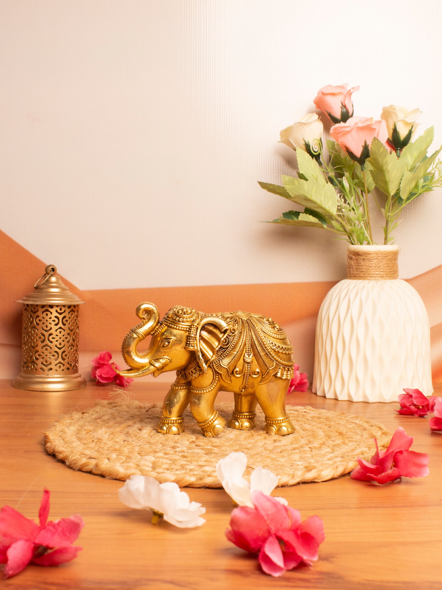 TrunkUp Elephant Brass Murti With Gift Box