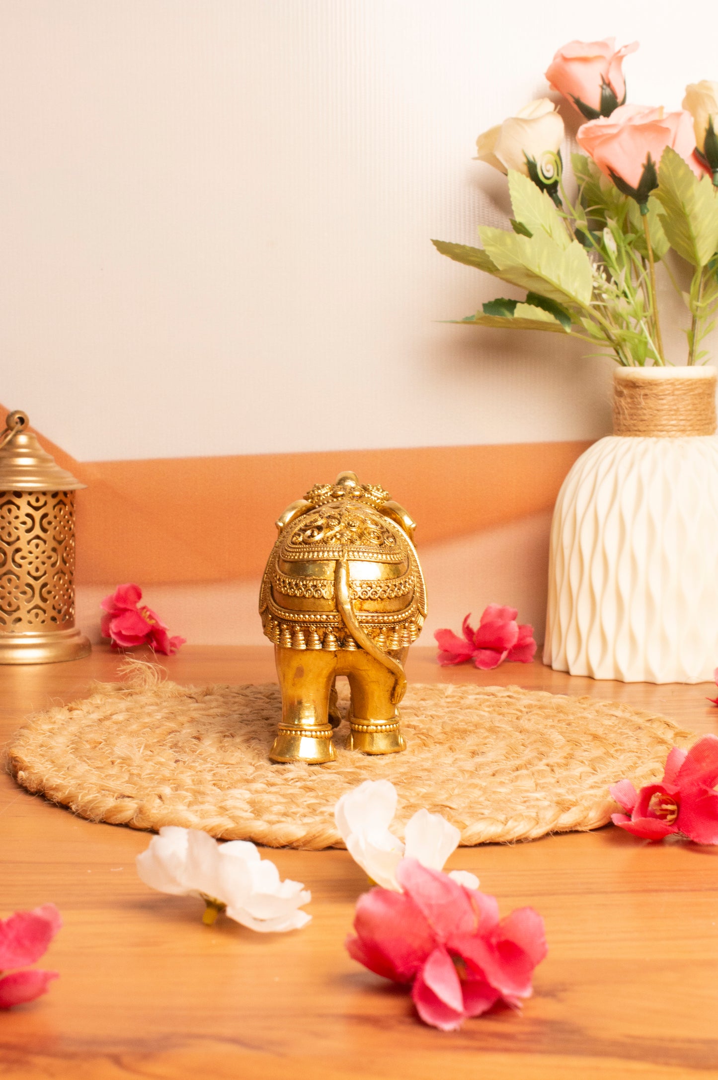 TrunkUp Elephant Brass Murti With Gift Box