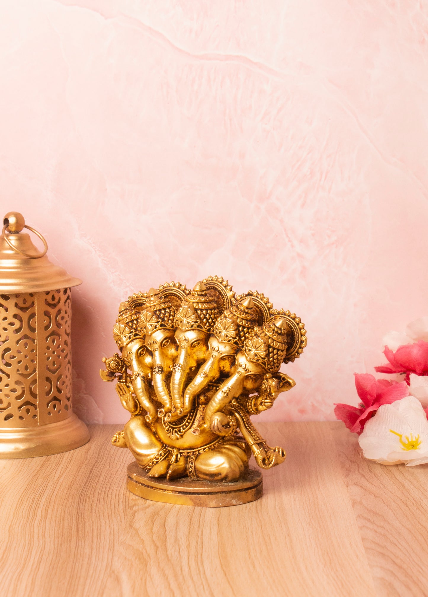 Panchmukhi Lord Ganesha Brass Murti
