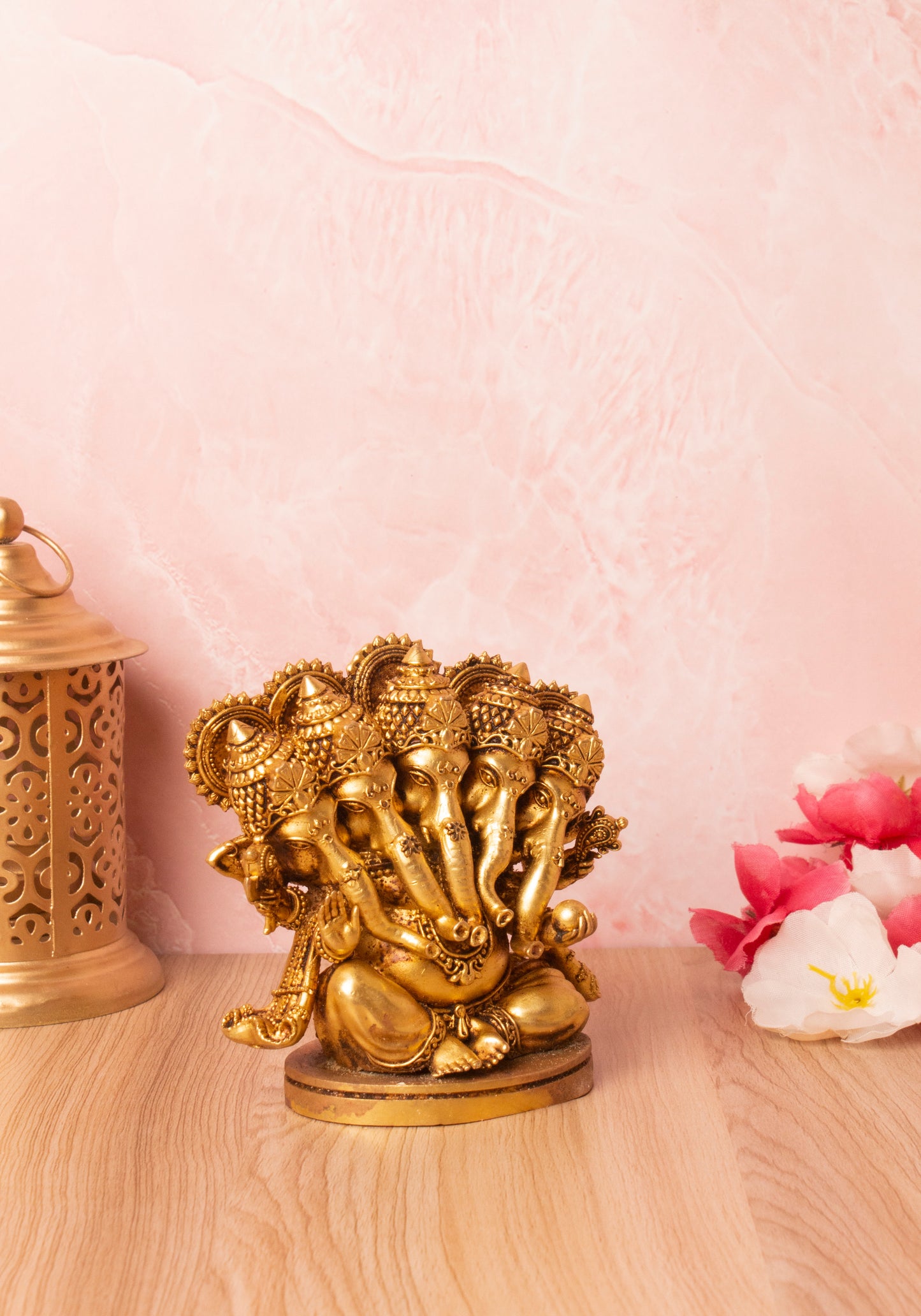Panchmukhi Lord Ganesha Brass Murti