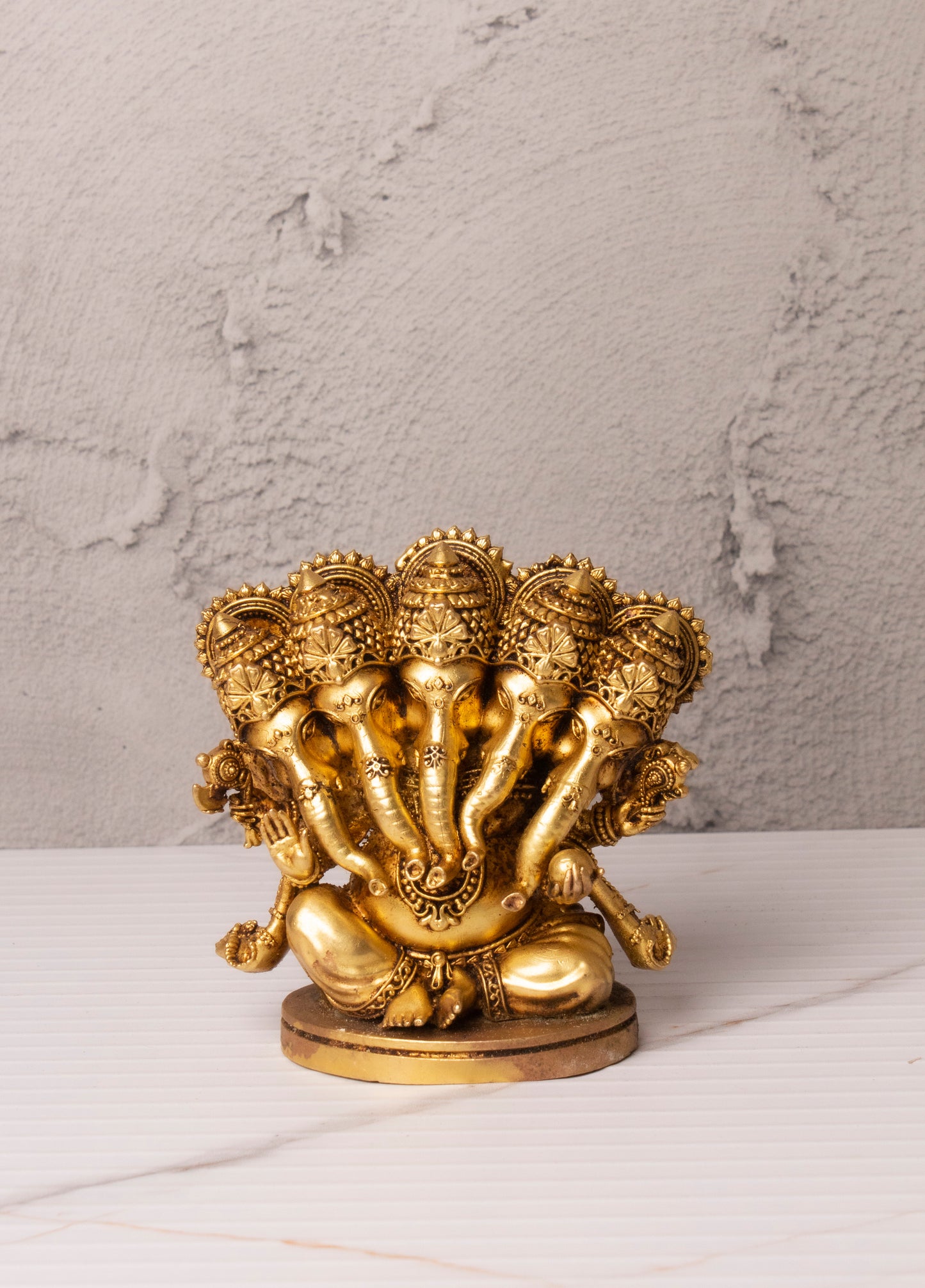 Panchmukhi Lord Ganesha Brass Murti