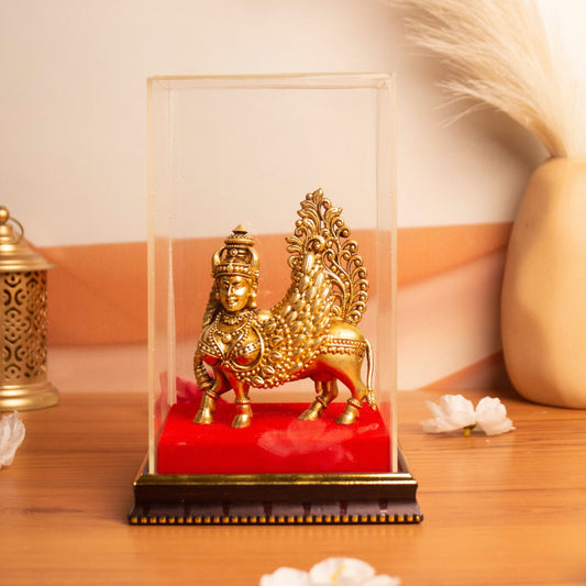 Kamdhenu Cow Brass Murti With Gift Box