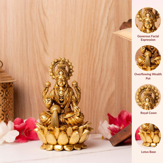 Goddess Lakshmi ji Large Brass Murti
