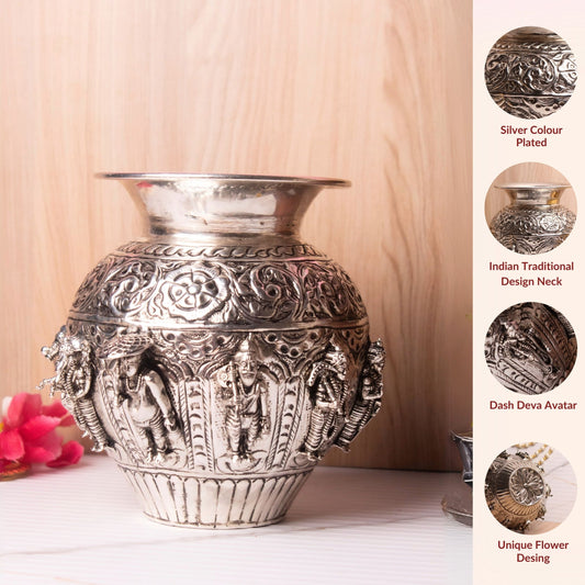 Gold Plated Ashta Mahadevi Avatar Kalash
