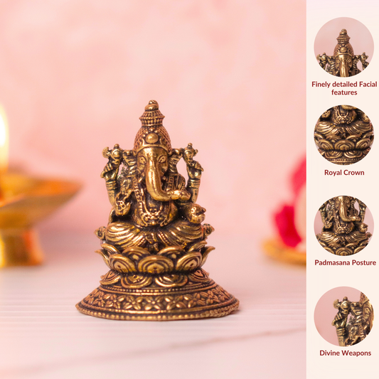 Shri Gajanan Ganesha Idol Brass Murti
