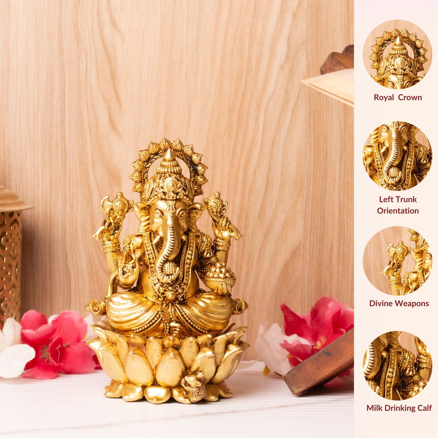 Shri Ganpatti Bappa Brass Murti large