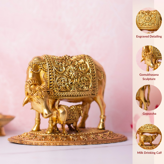 Kamdhenu (Cow) Brass Murti