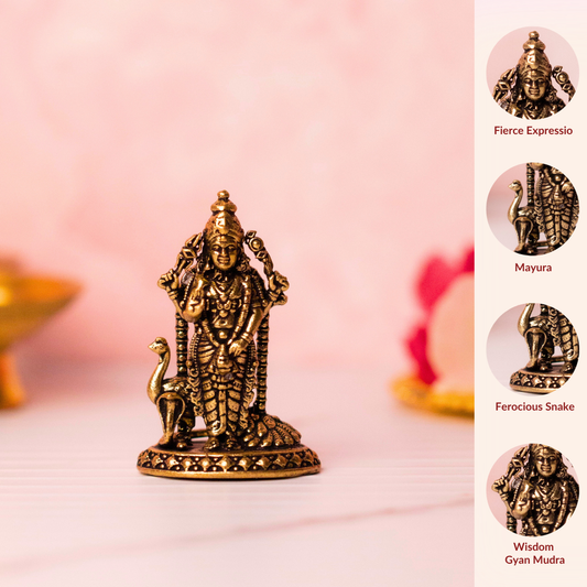 Kartikey Idol Brass Murti