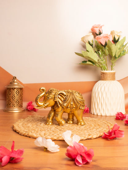 TrunkUp Elephant Brass Murti With Gift Box