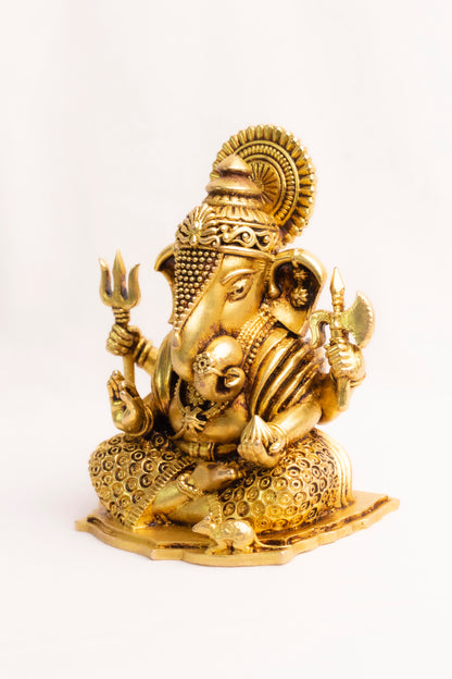 Vighnaharta Ganesha Idol Brass Murti