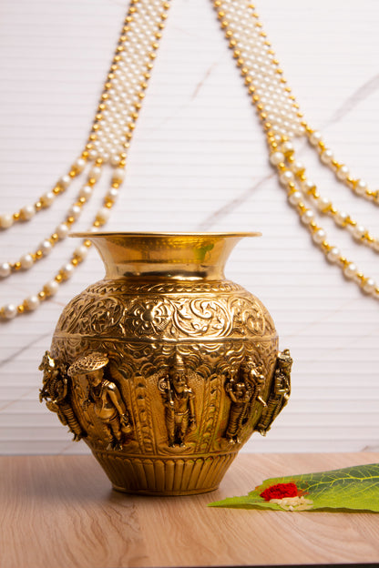 Gold Plated Dashavatara Narayana Vishnu Kalash